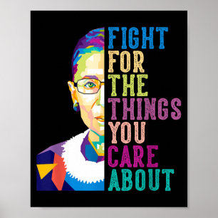 Poster Rbg Ruth Bader Ginsburg Lutte Pour Les Choses Qui 