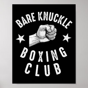 Poster Re Boxe à Poings Nus Hommes Combat de Poings Boxeu