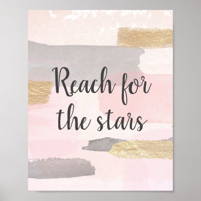 Poster REACH for the STARS - Citation d'or rose (Devant)