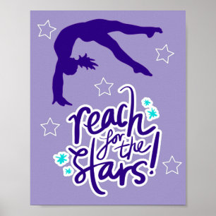 Poster Reach for the Stars Gymnastique Tumbling