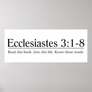 Poster Read the Bible Ecclesiastes 3:1-8