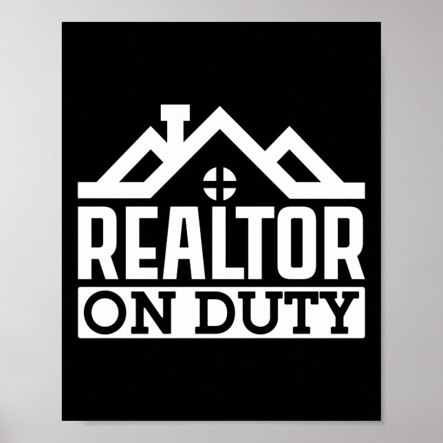 Poster Realtor Agent Immobilier Realtor En Service (Devant)