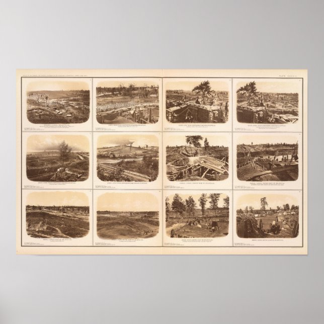 Poster Rebel lines, Atlanta, Ga (Devant)