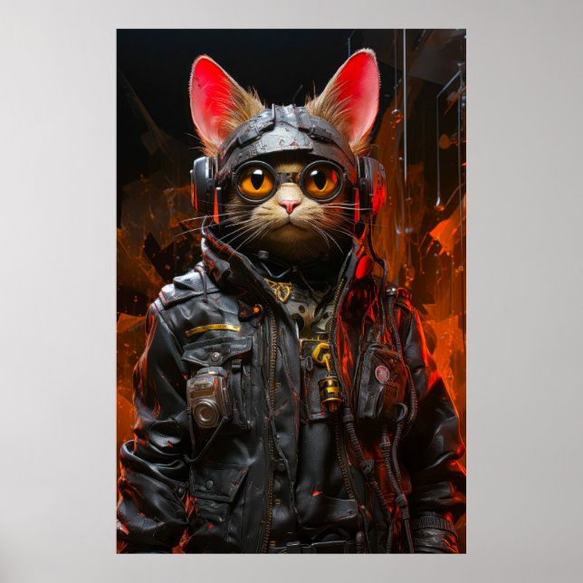 Poster Rebel Roar : Le voyage du chat moto - (Devant)