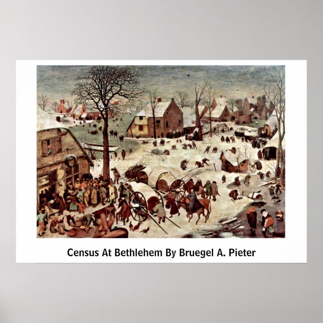 Poster Recensement À Bethléem Par Bruegel A. Pieter (Devant)