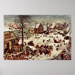 Poster Recensement À Bethléem Par Bruegel D. Ä. Pieter