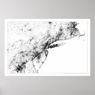 Poster Recensement du nord-est Dotmap de couloir