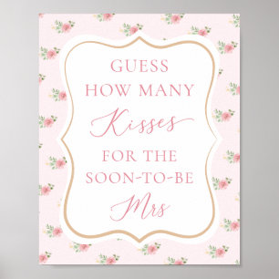 Poster Réception de mariage thé Guess combien