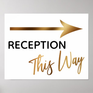 Poster Réception Gold Accent De Cette Façon Simple Pannea