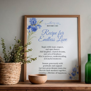 Poster Recette de cadeau de douche de mariage pour un amo