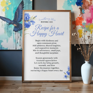 Poster Recette de cadeau de douche de mariage pour un cœu