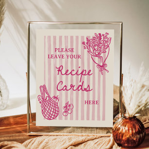 Poster Recette de Mariage Dessinée à la Main Hors du Marc