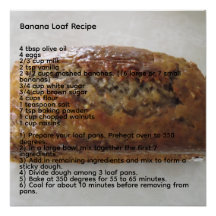 Recette de pain de banane