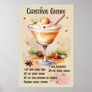 Poster Recette d'oeufs de Noël Noël Noël