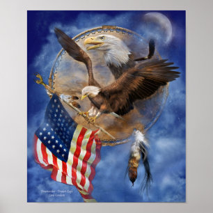 Poster Receveur rêveur - affiche/copie d'art d'Eagle de