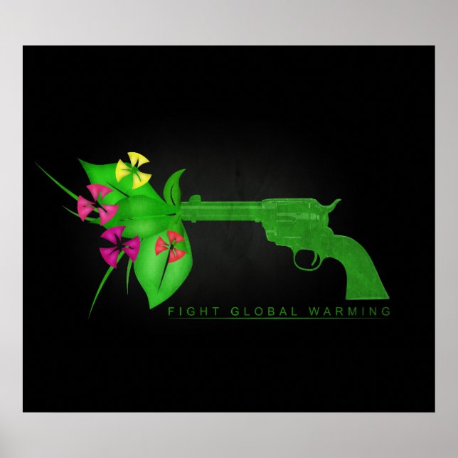 Poster Réchauffement climatique de combat (Devant)