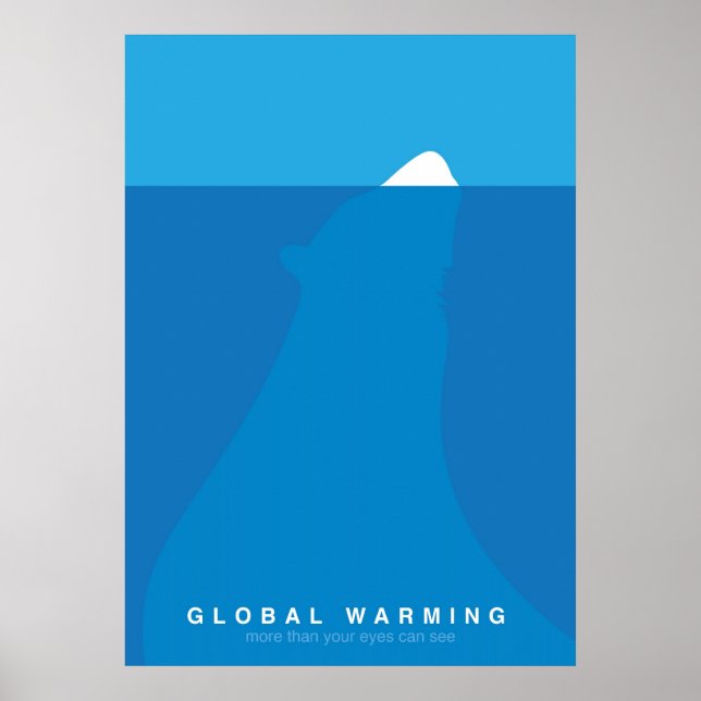Poster Réchauffement climatique Sauvez l'affiche de l'our (Devant)