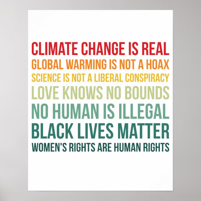 Poster Réchauffement climatique scientifique Le changemen (Devant)
