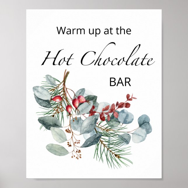 Poster Réchauffez-vous au chocolat chaud bar (Devant)