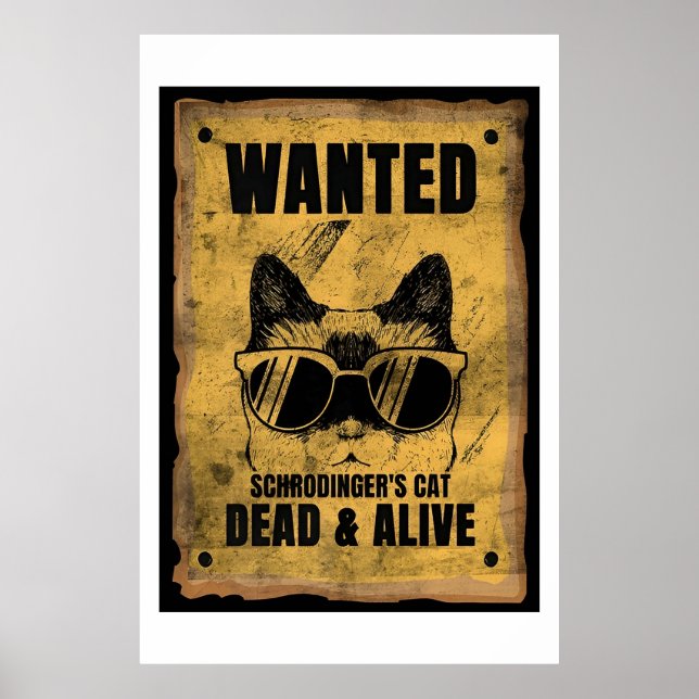 Poster Recherché de chat mort ou vivant (Devant)