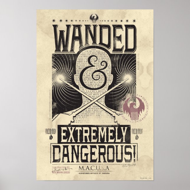 Poster Recherché déambulé et extrêmement dangereux (Devant)
