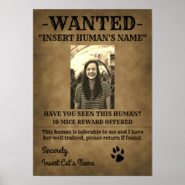 Poster Recherché vintage Conçu par votre chat