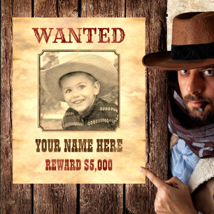 Poster Recherché Wild West Modèle photo