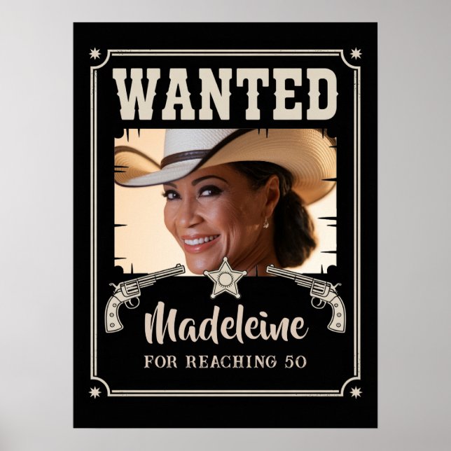 Poster Recherché Wild West Western Funny Photo Anniversai (Devant)