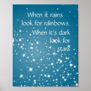 Poster Recherchez les étoiles lorsque la citation Inspira