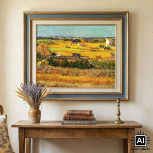 Poster Récolte à La Crau, Montmajour par Vincent van Gogh