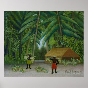 Poster Récolte de bananes, Peinture célèbre