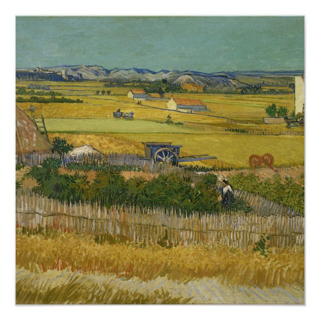 Poster récolte Vincent van Gogh Peinture art toile artwo (Devant)