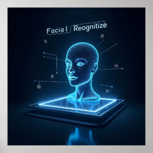 Poster "Reconnaissance faciale stimulée par l'IA