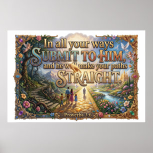 Poster Reconnaissez Dieu dans toutes vos voies toujours