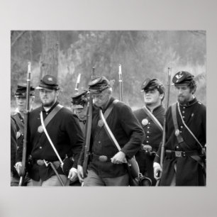 Poster Reconstitution de guerre civile - soldats des