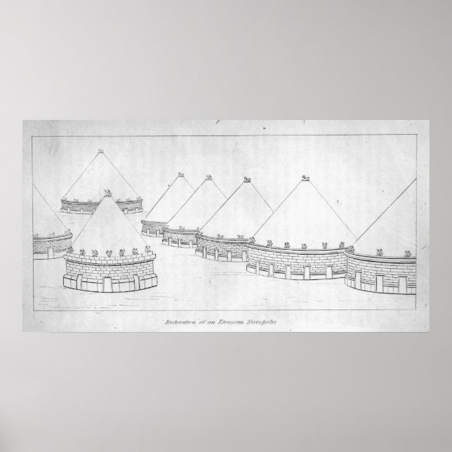 Poster Reconstruction des tombeaux étrusques à Tarquinia (Devant)