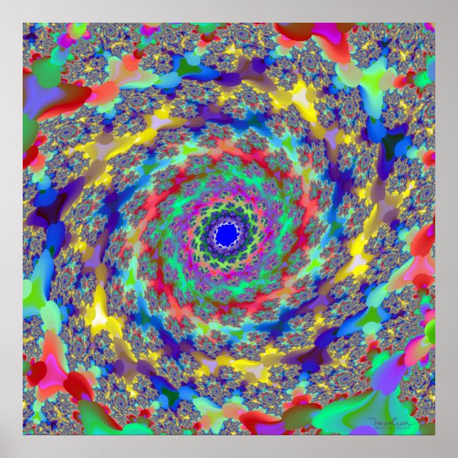 Poster Recréation colorée de l'univers (Devant)