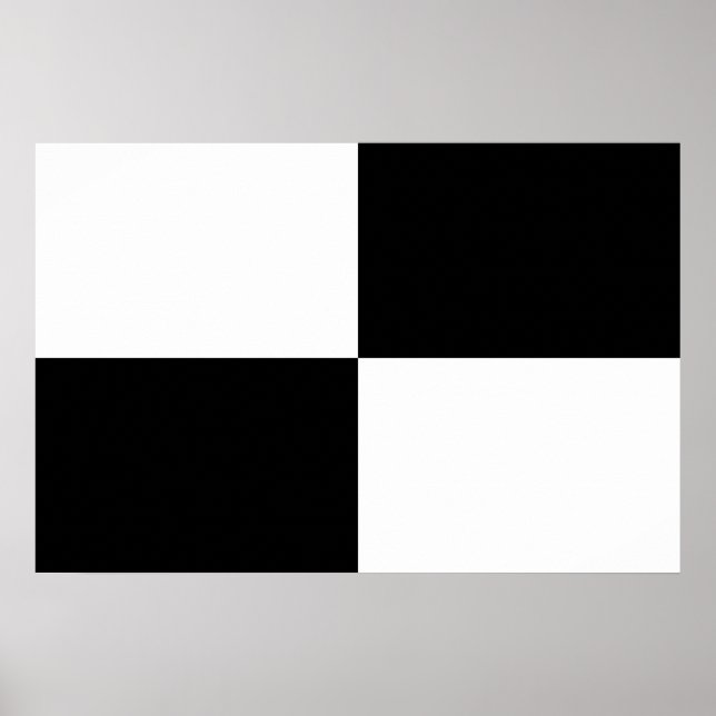 Poster Rectangles noir et blanc (Devant)