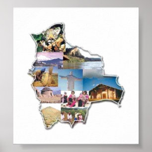 Poster recuerdo de Bolivien