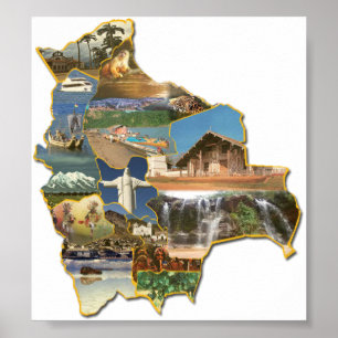 Poster recuerdo de la Bolivie