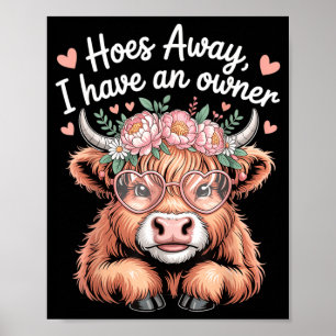 Poster Reculez, j'ai un propriétaire Vache mignonne Mème