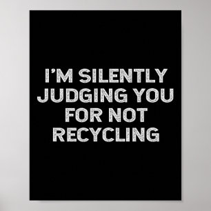 Poster Recyclage amusant écologique Jour des terres Recyc