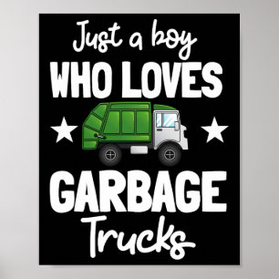 Poster Recyclage Garge Camion Recyclage Collecteur de déc