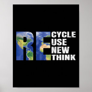 Poster Recycle Réutiliser Renouveler Repenser Jour des te