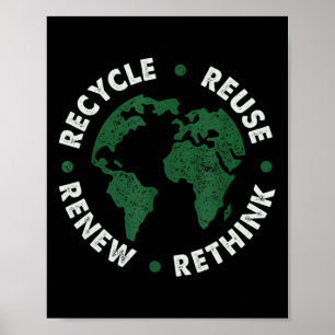 Poster Recycler réutiliser Renouveler l'environnement de