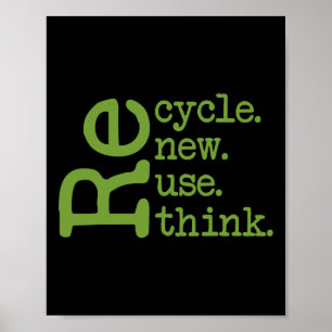 Poster Recycler réutiliser Renouveler l'environnement de