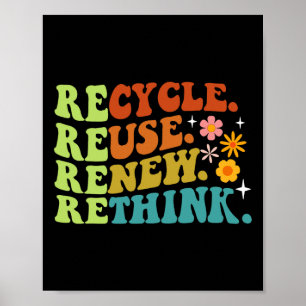 Poster Recycler réutiliser Renouveler l'environnement de 