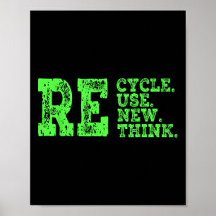 Poster Recycler Réutiliser Renouveler Repenser Crise De l
