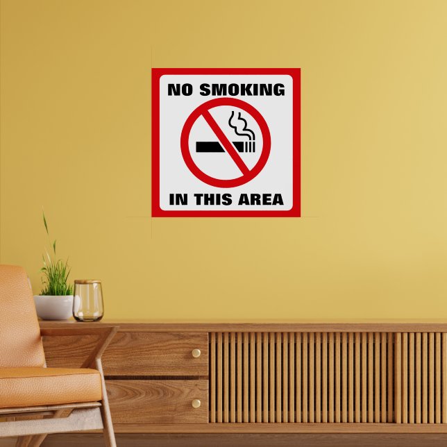 Poster Red and White No Smoking (Salon 2)