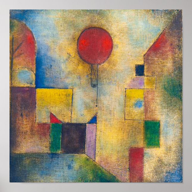Poster Red Balloon | Paul Klee | (Devant)